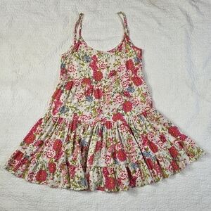 Band Of Gypsies Floral Open Back Flowy Tank Top